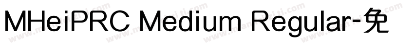 MHeiPRC Medium Regular字体转换